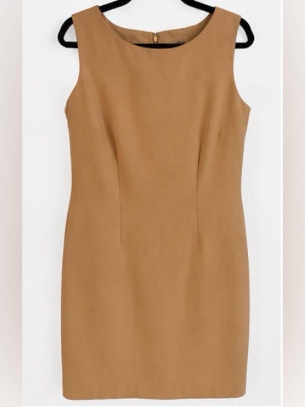 Chadwicks Camel Sleeveless Sheath Dress
